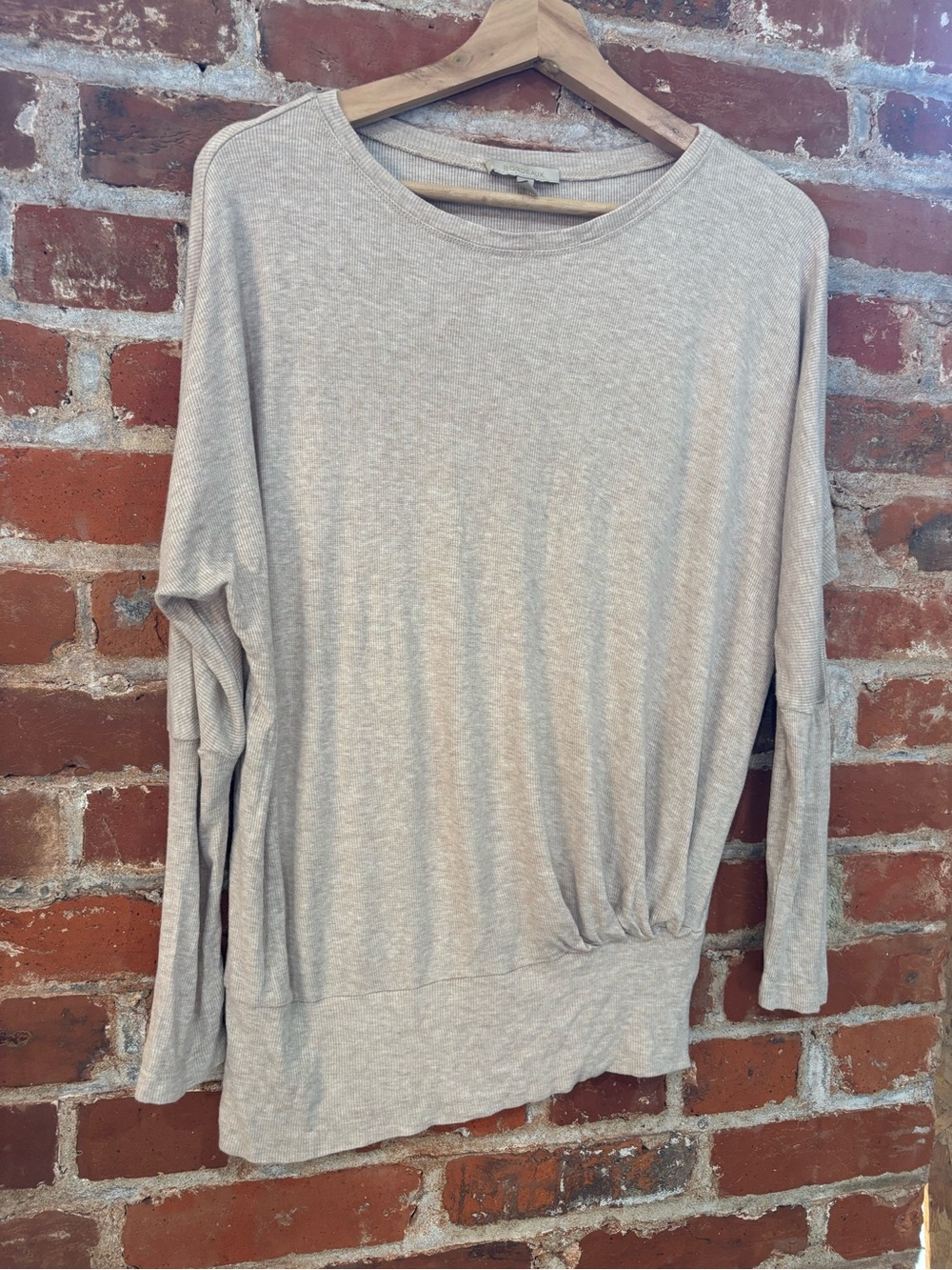 Bordeaux Light Beige Long Sleeve Top